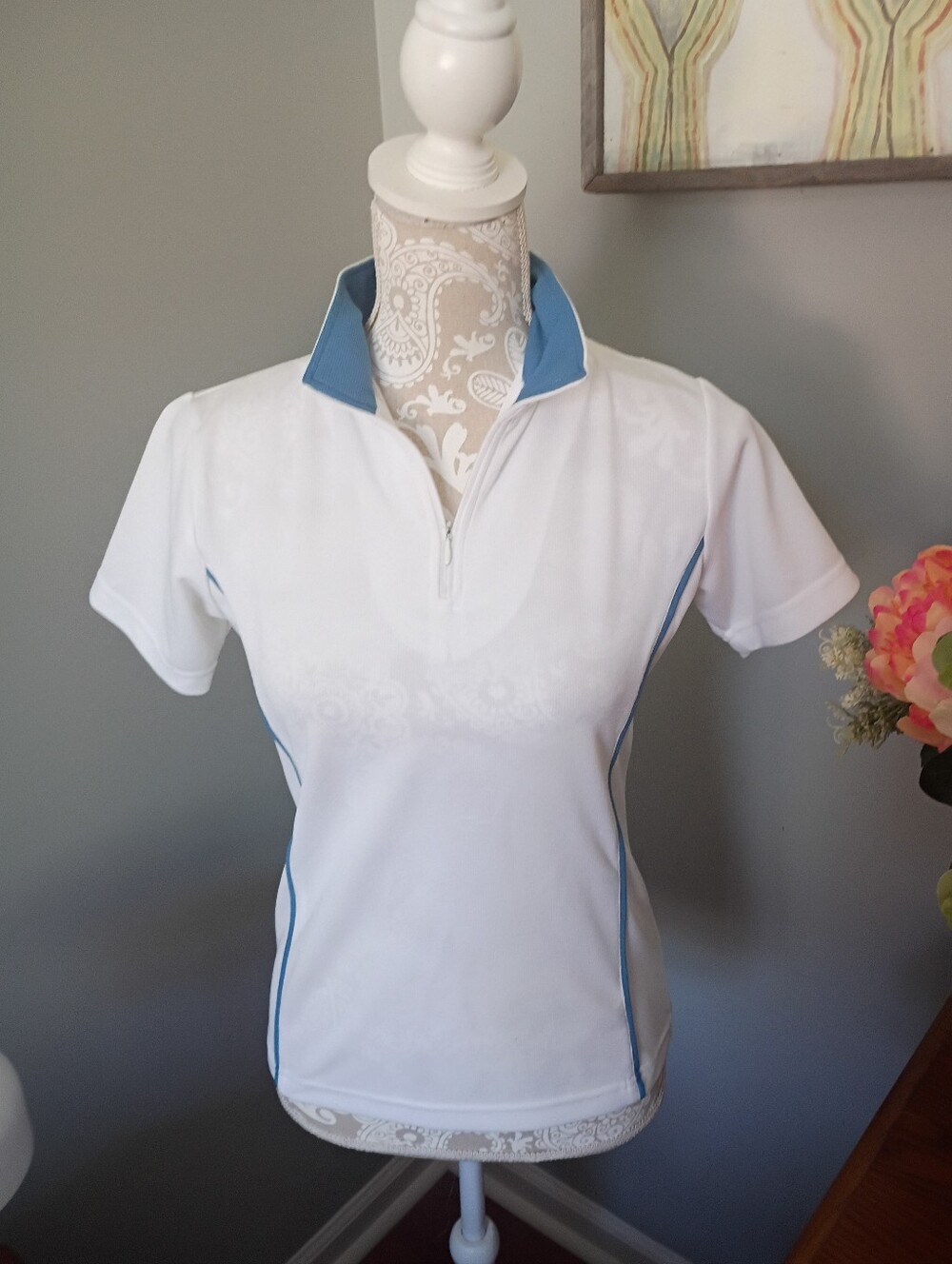 Dover Saddlery Girls Equestrian Show Shirt Sz M
